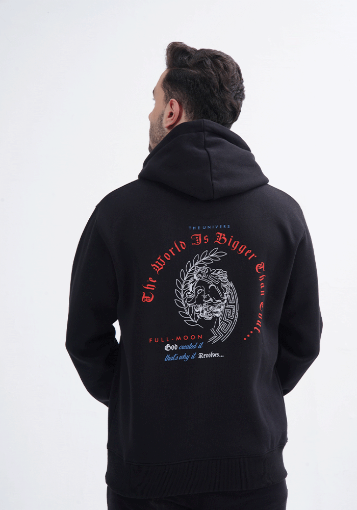 BLACK GRAPHIC HOODIES FOR Men