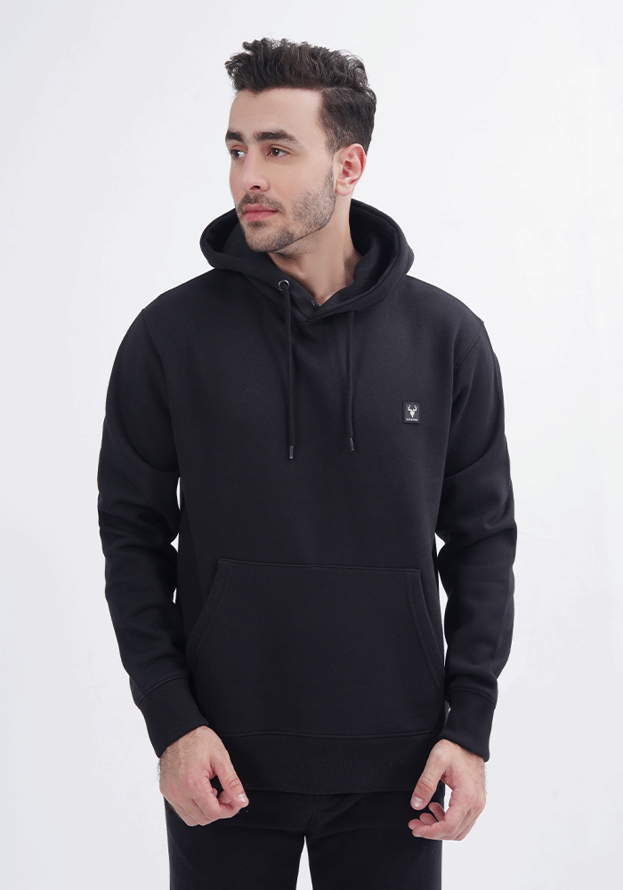 Regular Fit Hoodie - Black