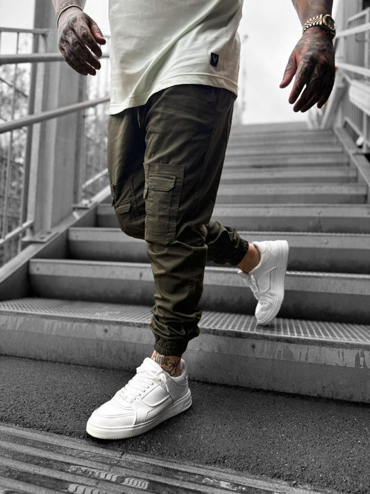 Slim Fit Joggers Cargo - Green CARGO TR6