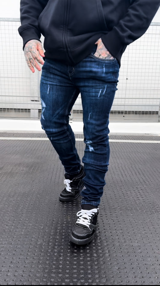 Slim Fit Fashon Vintage Blue Jeans