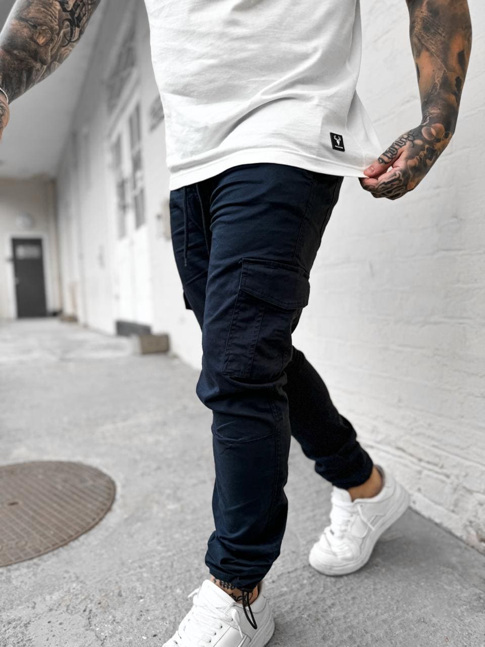 Slim Straight Cargo Trouser - Blue CARGO