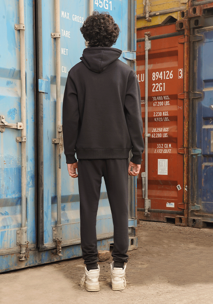 Regular Fit Hoodie - Black