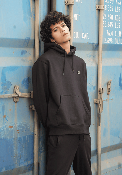 Regular Fit Hoodie - Black