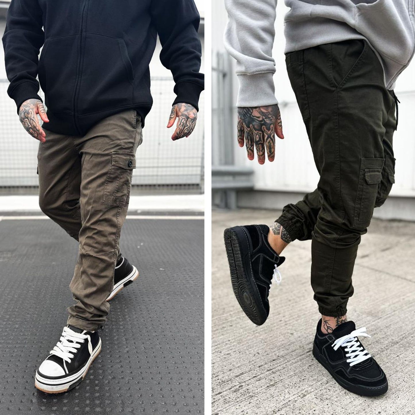 Slim Fit Cargo Trousers- Dark Brown CARGO | Slim Fit Jogger Cargo Trousers - Forest Green TR5