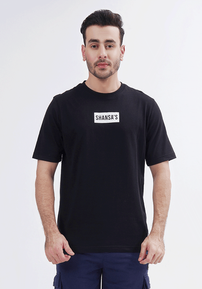 Regular Fit Crew Neck T- Shirt - Black