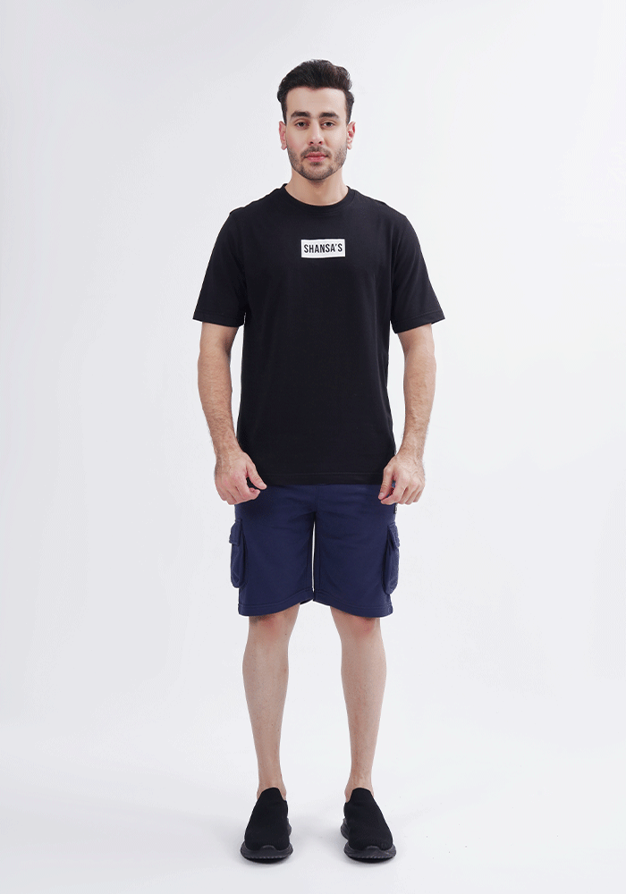 Regular Fit Crew Neck T- Shirt - Black