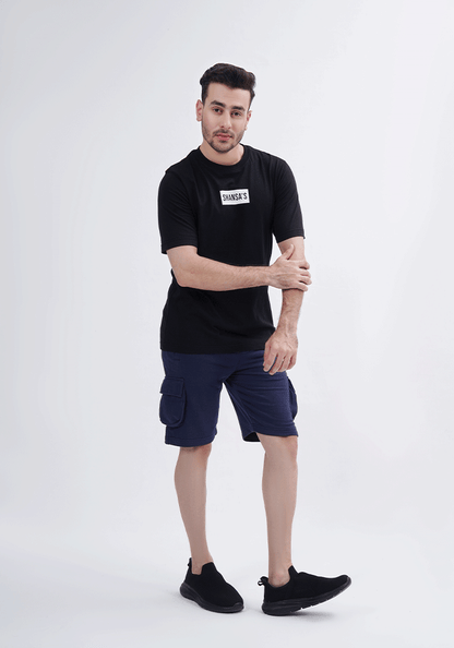 Regular Fit Crew Neck T- Shirt - Black