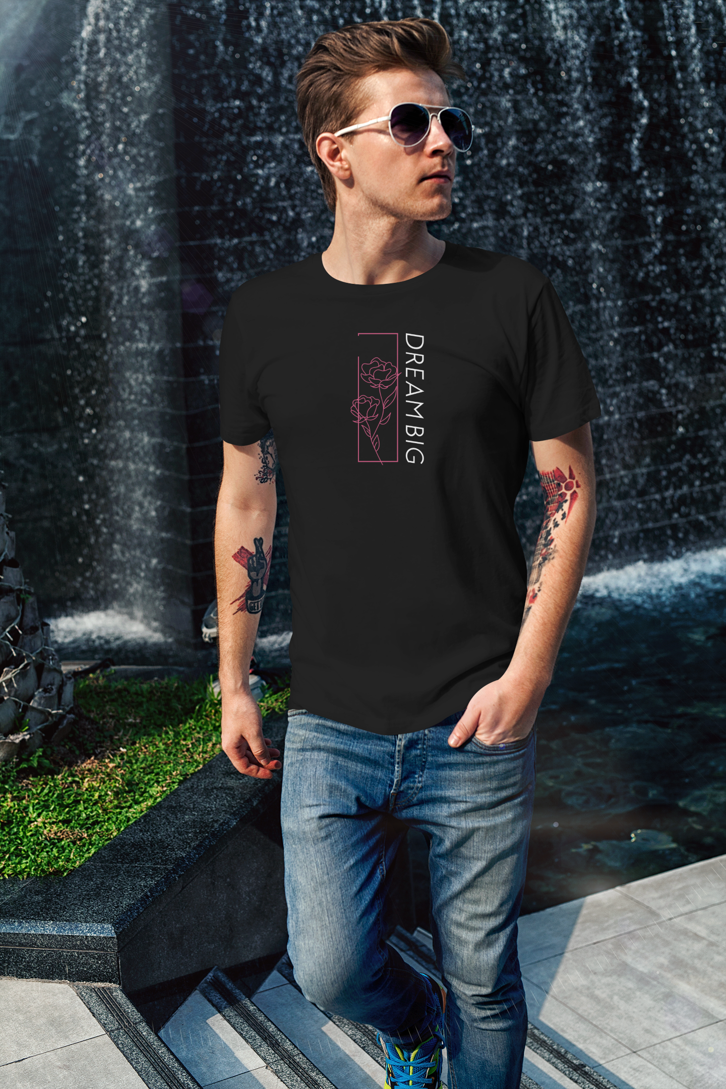 Men's black Grapic T-Shirt